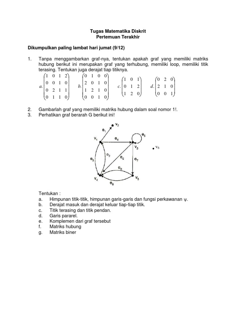 Tugas Matematika Diskrit PDF | PDF | Metode & Bahan Ajar