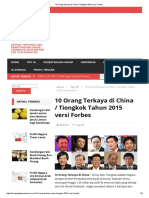10 Orang Terkaya Di China Tiongkok 2015 Versi Forbes