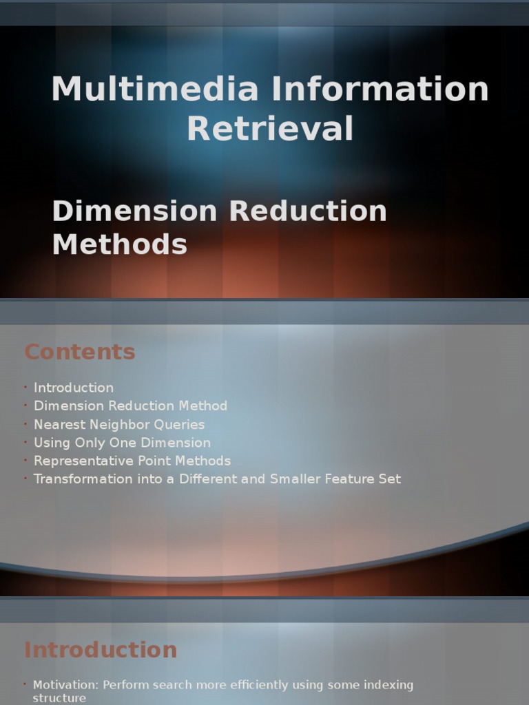 Multimedia Information Retrieval PDF Information Retrieval Dimension