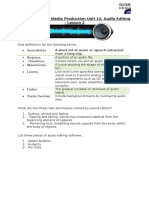 Handout - Audio Editing Unit 9 Lesson 2