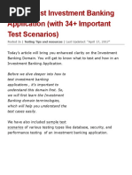 How To Test Investment Banking Application (With 34+ Important Test Scenarios)