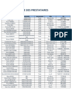 Liste Des Prestataires Tunisie