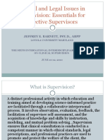 Ethical and Legal Issues in Supervision