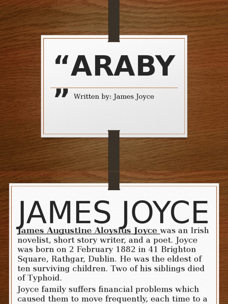 Araby PDF James Joyce