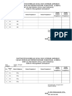 Daftar Pengambilan LJK Usbn 2016-2017