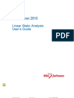 MD Nastran 2010 Linear Static Analysis User's Guide