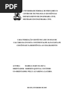 Caracterização Geotécnica de um Solo de Calcário da Enconsta Continental/PE-18, Paulista PE