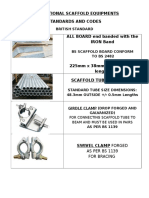 Conventional Scaffold Equipments Standards and Codes: British Standard