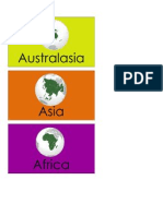 Continent Box Labels to Match Map