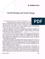 Social Planning and Social Change: Editorial