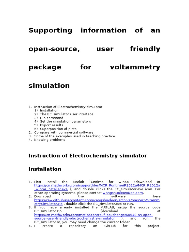 Instruction of The Simulator PDF Chemical Reactions Catalysis