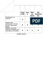 Evaluation Reading Rubric