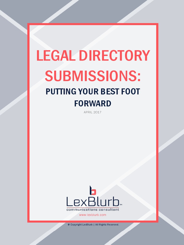 Legal Directory Submissions Putting Your Best Foot Forward (A