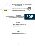 Monografia - Impactos Ambientales de Las Obras Hidráulicas en Ingeniería Civil. Introducción Impa