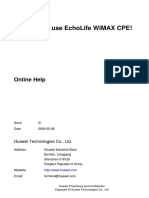 Welcome To Use Echolife Wimax Cpe!: Online Help