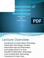 Fundamentals of Information Technology: Lecture #2 by Laraib Abbas