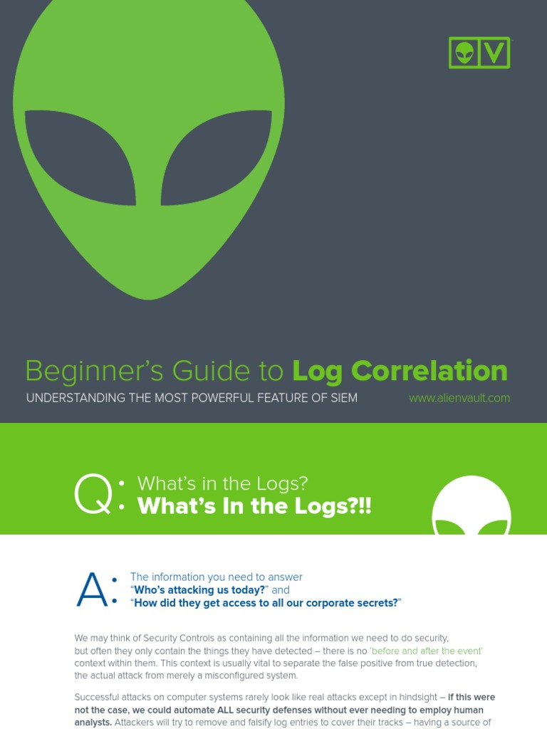 Beginner's Guide to Log Correlation | PDF | Threat (Computer) | User ...