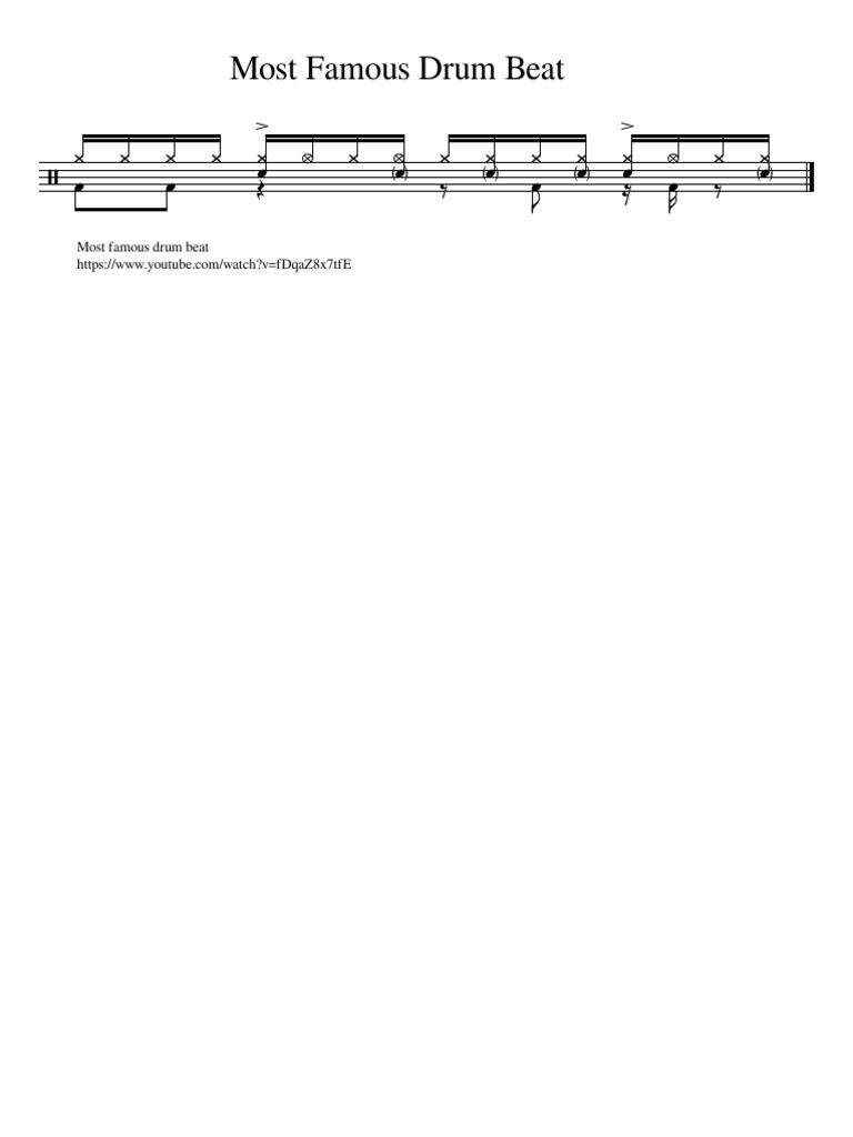 Most Famous Drum Beat PDF