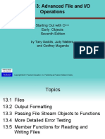 Chapter 13: Advanced File and I/O Operations: Starting Out With C++ Early Objects Seventh Edition