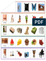 5 Senses Matching Cards Control Sheet PDF