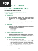 Cleanroom Performance Testing Specifications - Bio-Medical Pharmaceutical