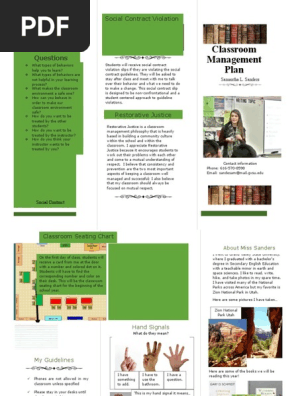 classroom management pamphlet
