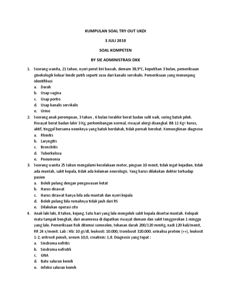 Soal Ukdi Gabungan