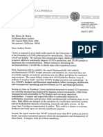 President Napolitano's Letter to the State Auditor