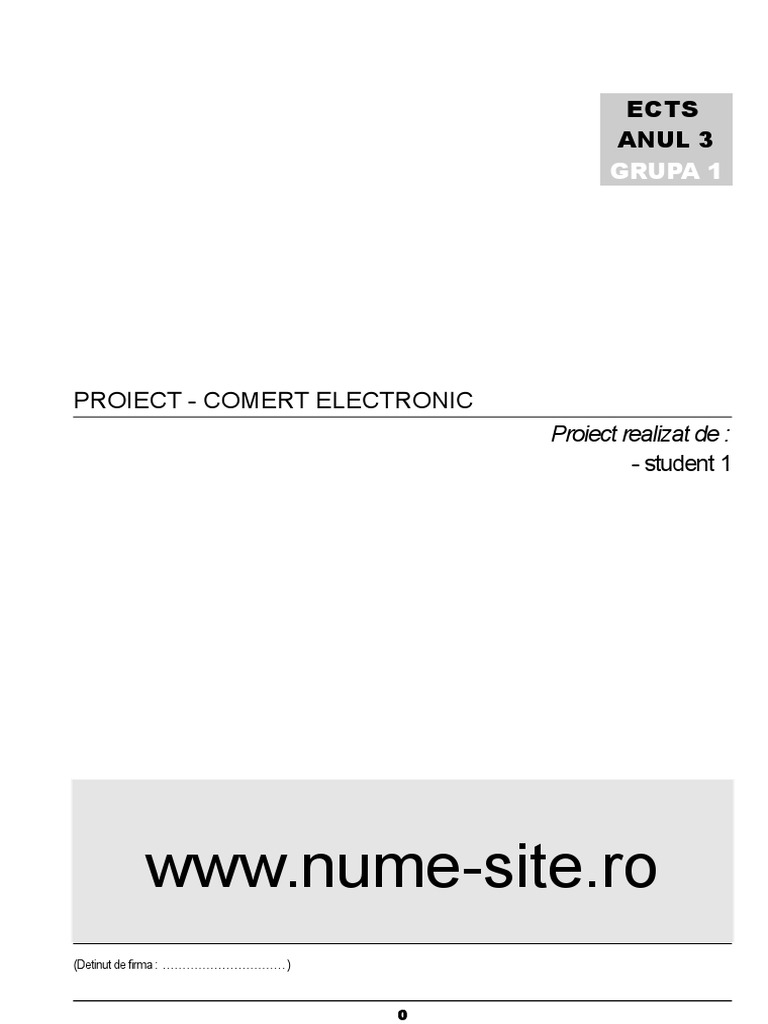 Proiect Model 2015 | PDF