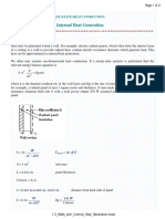 Internal Heat Generation Wall Temperature Profile