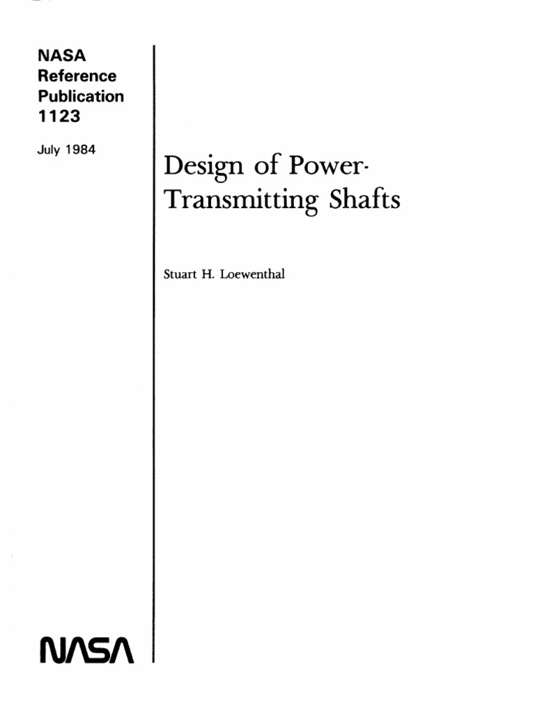 Design of Shafts NASA PDF | PDF | Science & Mathematics