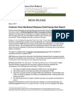 Media Release Energy East Draft Report Significant Water Crossings CVNW