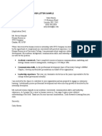 Human Resources Cover Letter Sample