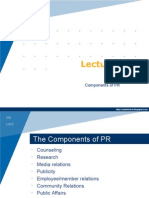 PR Lecture 2: Components of Public Relations