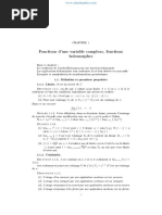 Fonction D'une Variable Complexe