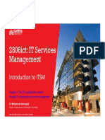 Week 01 - Introduction To IT Services Management