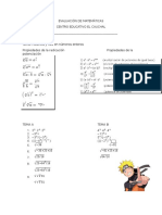 Evaluación de Matemáticas