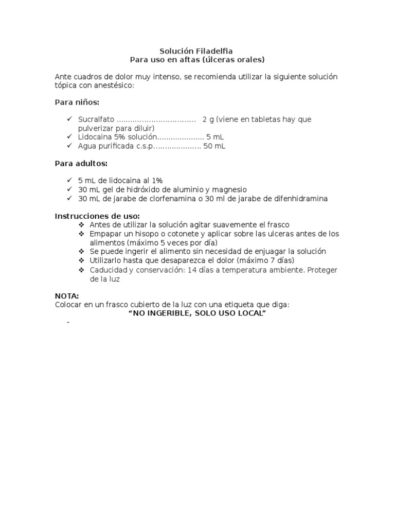 Solución Filadelfia Medicina CLINICA Sustancias químicas Prueba