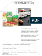Alimentos Incompatibles Con Los Antibioticos - Barcelona Alternativa