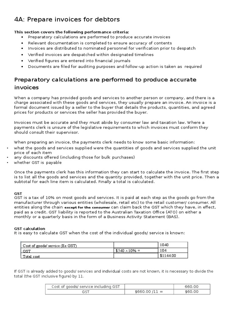 Invoice Preparation for Debtors | PDF | Invoice | Value Added Tax