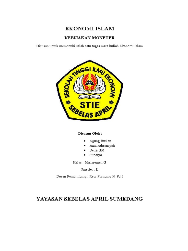 Cover Makalah Stie Univ Sebelas April