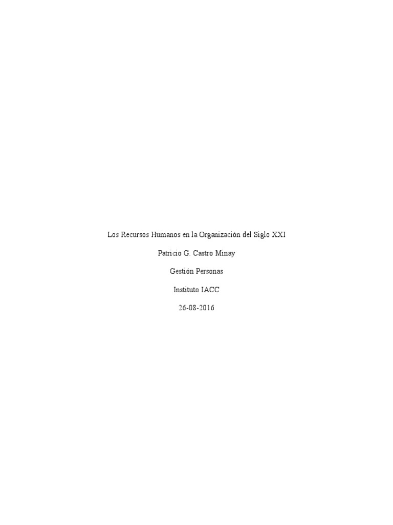 Recursos Humanos en El Siglo XXI | PDF | Gestión de recursos humanos ...