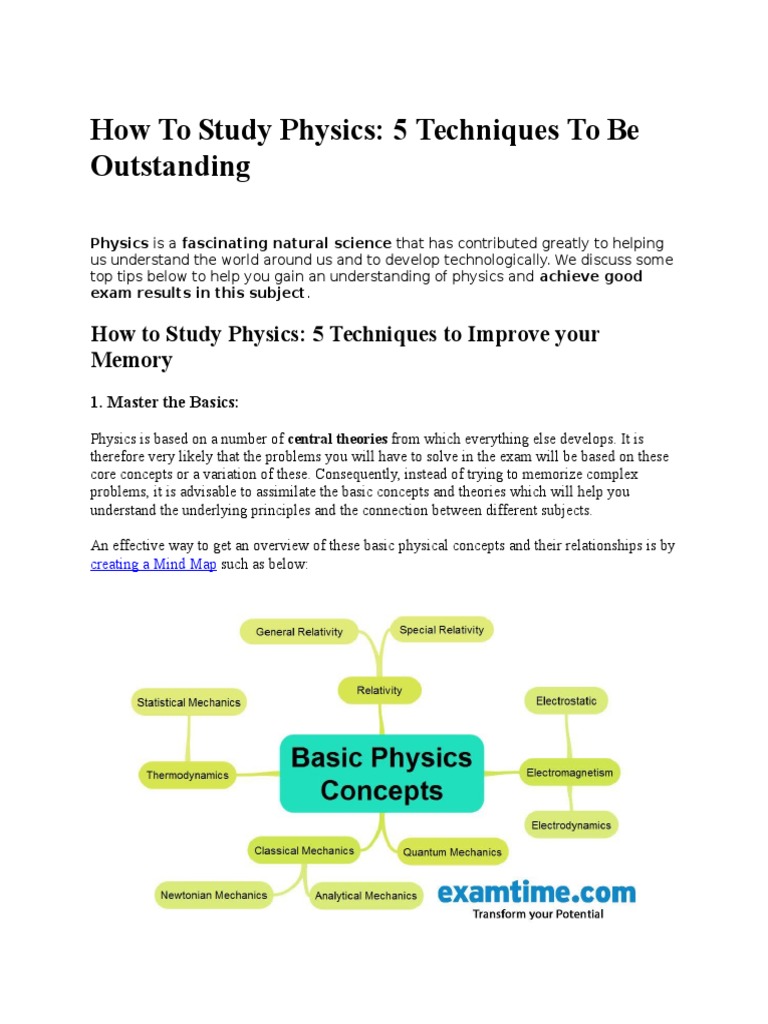 How To Study Physics | PDF | Test (Assessment) | Teaching Mathematics