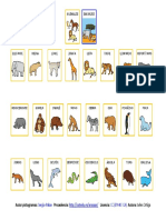 ANIMALES SALVAJES Vocabulario PDF