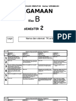 Rencana Pelaksanaan Kegiatan Keagamaan Klas B Semester 2