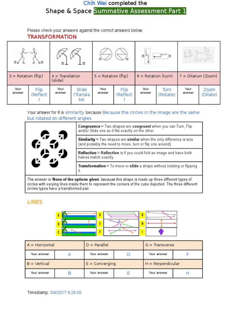 Shape & Space Assessment Results | PDF | Shape | Triangle