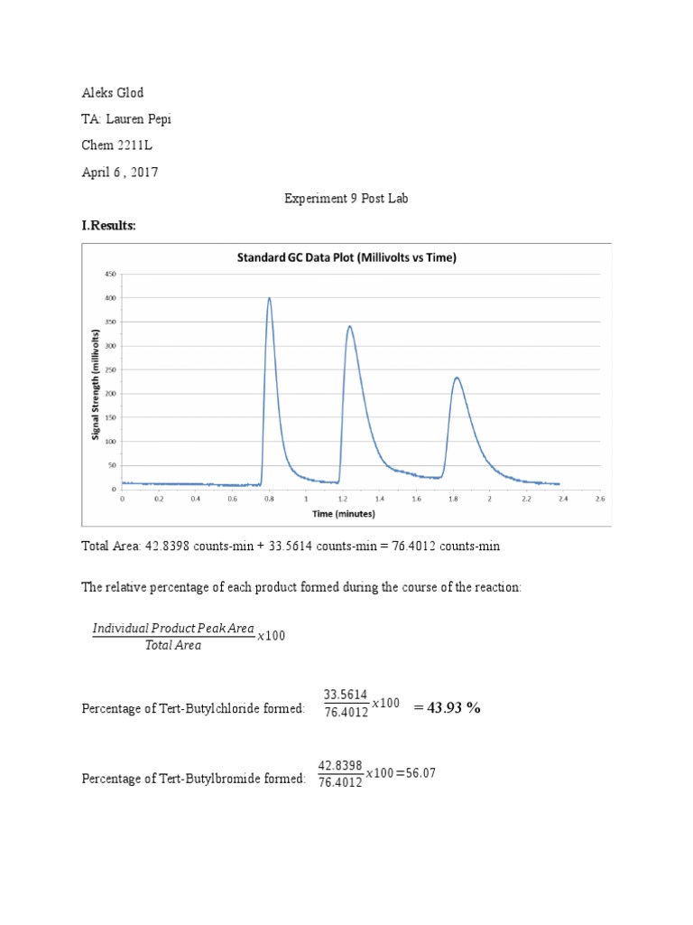 Tert-Butylbromide Formation Analysis | PDF