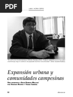 Expansión urbana y comunidades campesinas
