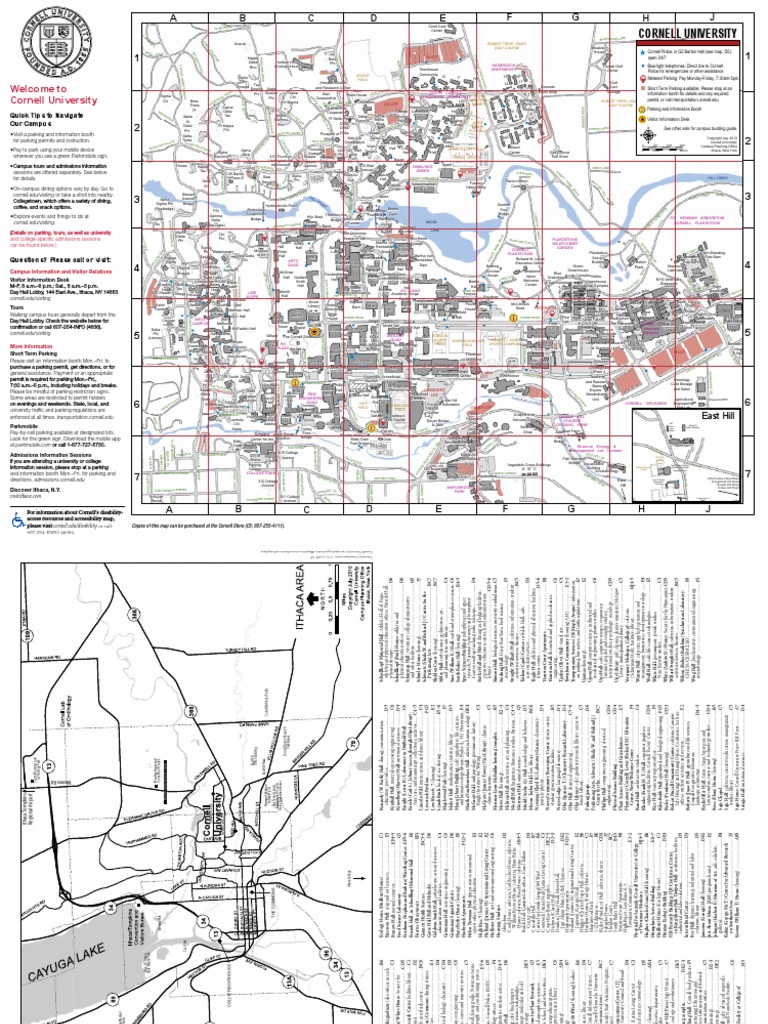 Cornell Campus Map Pdf Cornell Campus Map 072213 Pdf | Pdf | Cornell University
