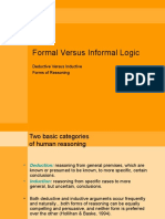 Formal Versus Informal Logic: Deductive Versus Inductive Forms of Reasoning